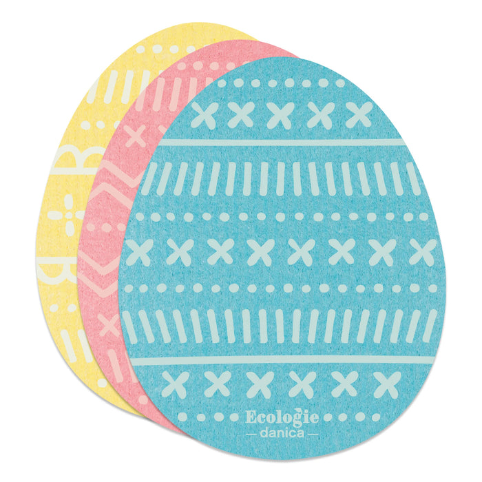 Ecologie Swedish Dish Cloth - Easter Egg Shaped / Set of 3