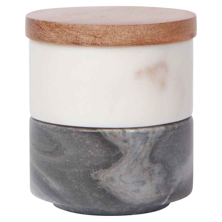 Danica White Slate Marble Salt Cellar