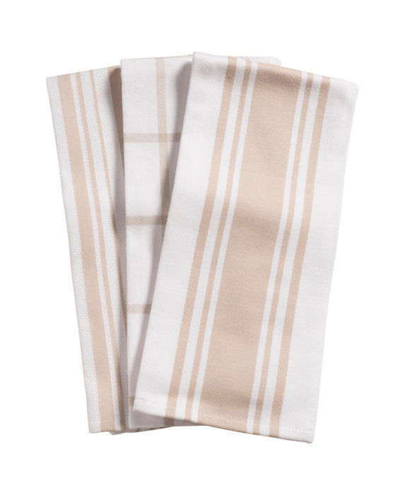 KAF Home Set of 3 Pantry Towels - Oatmeal