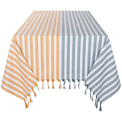 Danica Caban Stripe Tablecloth - Lagoon Ochre / 60x90"