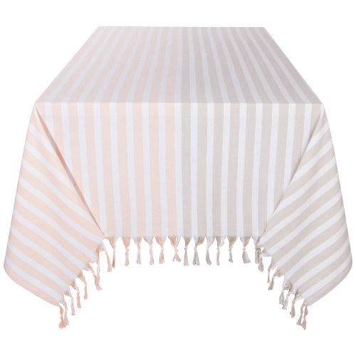 Danica Caban Stripe Tablecloth - Dove Gray Nectar / 60x90"