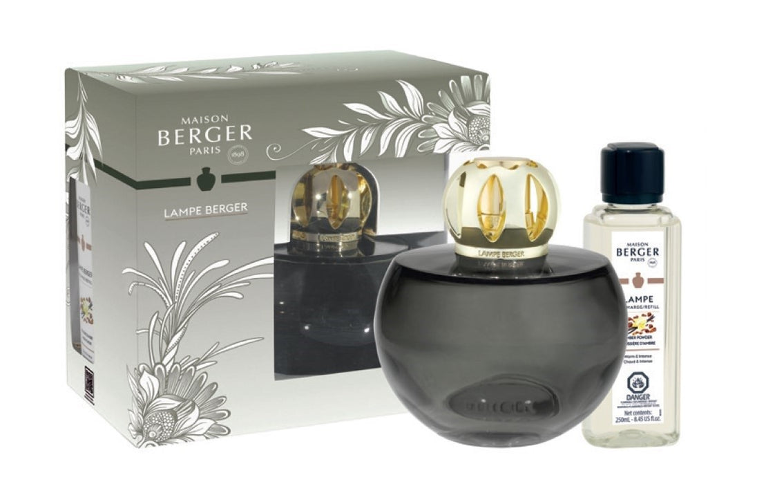 Maison Berger Holly Grey Moss Lampe with 250ml Amber powder