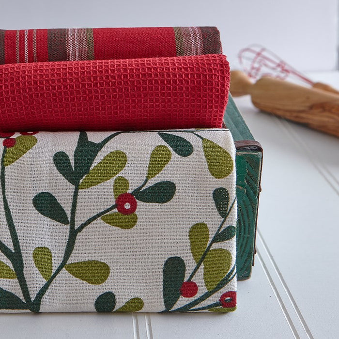 Harman Kitchen Towel Set Of 3 - Mistletoe