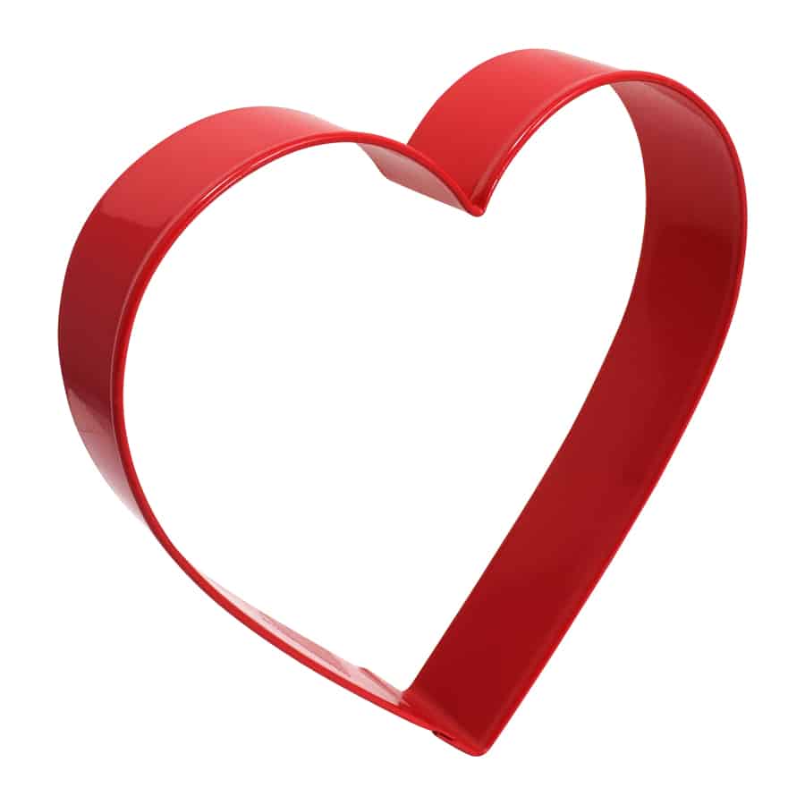 Emporte-pièce couleur R&M - Coeur rouge 5"