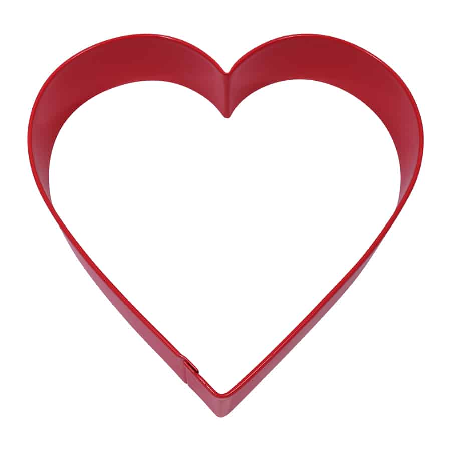 Emporte-pièce couleur R&M - Coeur rouge 5"