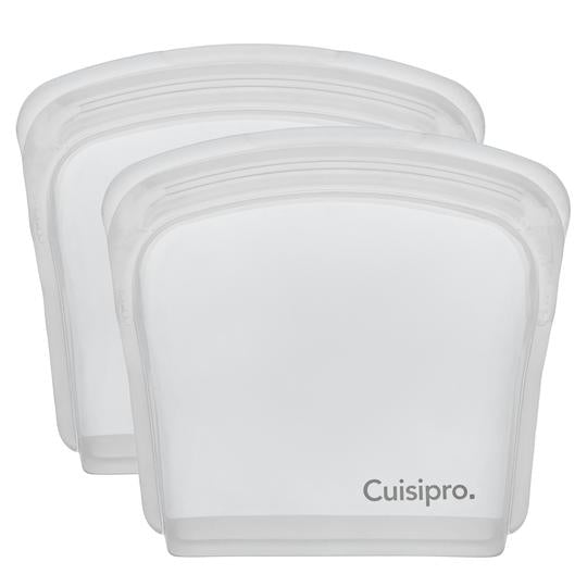 Cuisipro Silicone Pack-it Bag Set of 2 - Standup / 200ml-6.75oz / Clear
