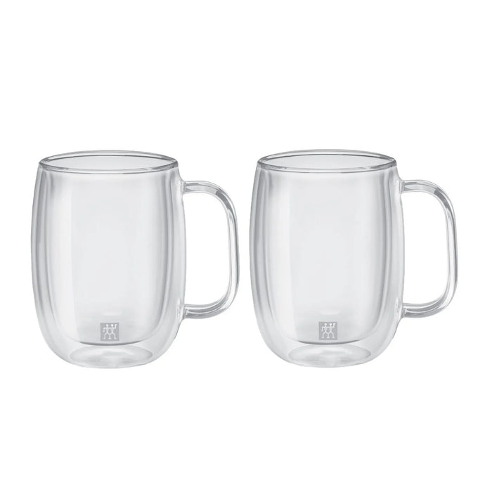 ZWILLING SORRENTO 2 PIECE DOUBLE-WALLED GLASS SET - Coffee with handle 355ML