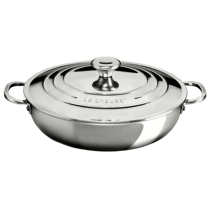 Le Creuset 4.8L Signature Stainless Braiser with Lid