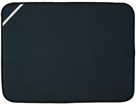 Envision Home Reversible Microfiber Jumbo Dish Drying Mat-Black - 18 x 32