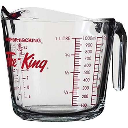 Fire King Glass Liquid Measuring Cups 4 Cup / 1L