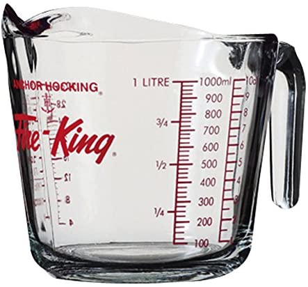 Fire King Glass Liquid Measuring Cups 4 Cup / 1L