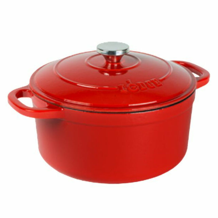 Lodge Red Enameled 5.5QT Dutch Oven - red