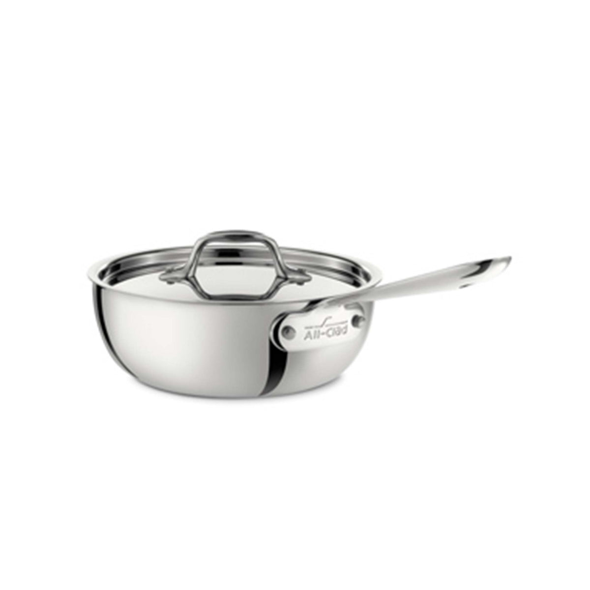 All-Clad 2QT D3 Stainless Steel Saucier Pan with Lid — Cookery
