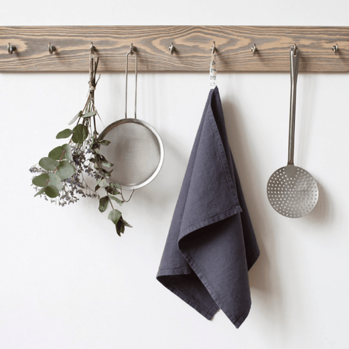 Linen Tales Linen Tea Towel - Dark Grey