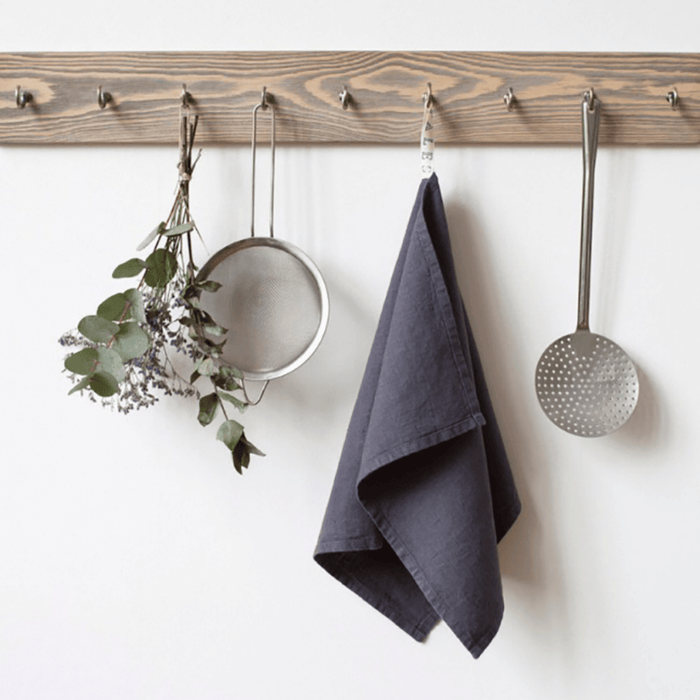 Torchon en Lin Linen Tales - Gris Foncé