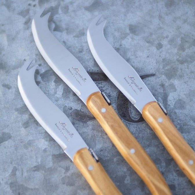 Laguiole Jean Dubost Olive Wood mini fork-tipped knife