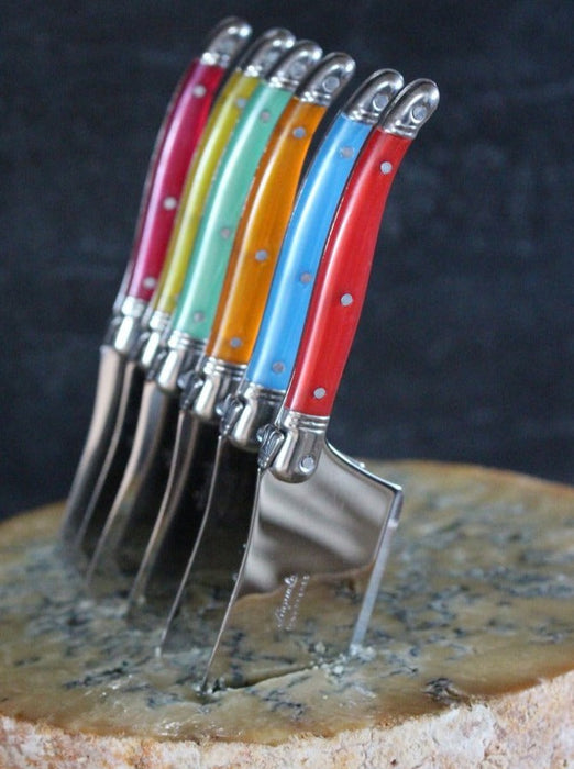 Laguiole Jean Dubost Rainbow Mini Cheese Cleavers - Red