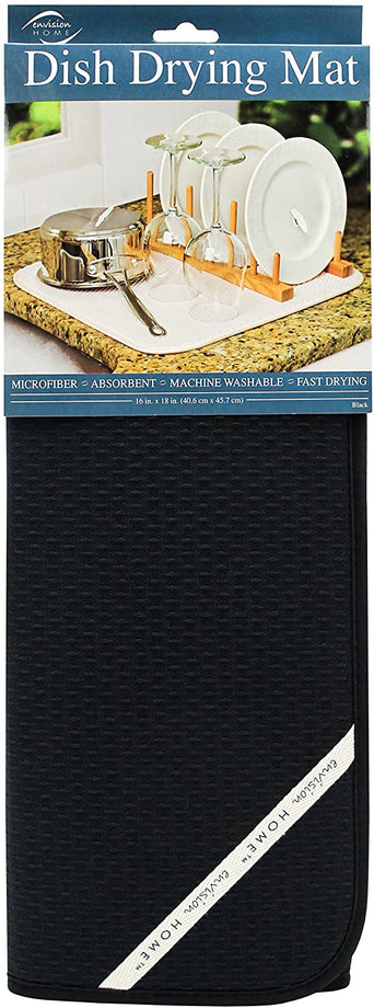 Envision Accueil Plat Drying Mat - Noir / 16 x 18"