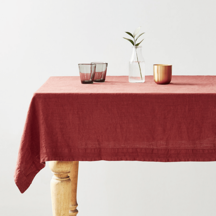Linen Tales Linen Tablecloth - Red Pear / 8-10 ppl (140cm x 250cm)