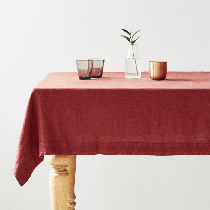 Linen Tales Linen Tablecloth - Red Pear/ 10-12 ppl (140cm x 300cm) - Floor Model