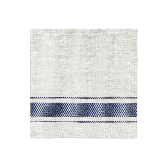Harman Bistro Stripe Paper Napkin - Luncheon / Navy