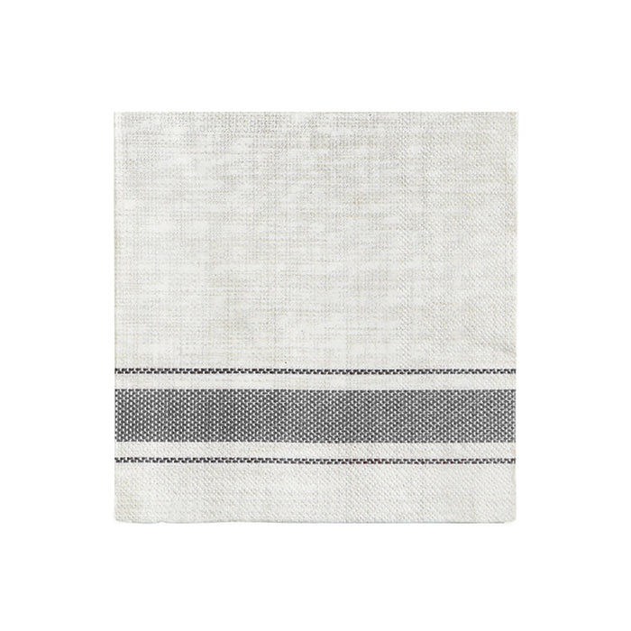 Harman Bistro Stripe Paper Napkin - Luncheon / Grey