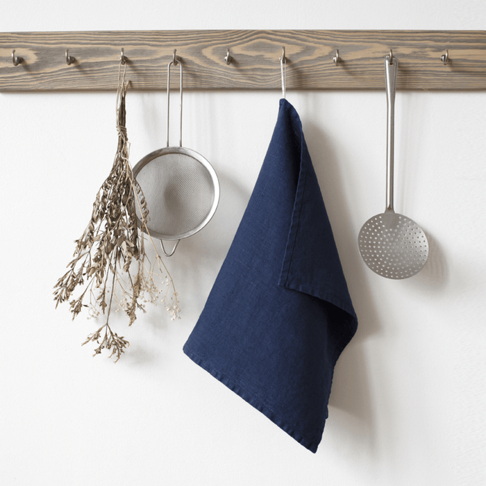 Linen Tales Linen Tea Towel - Navy Blue - Floor Model