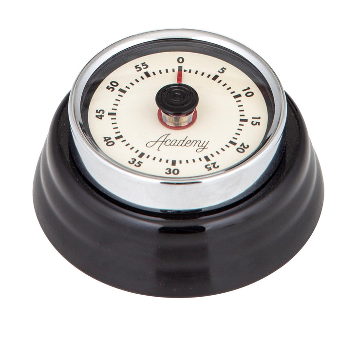 Academy Bronte Mechanical Timer with Magnet - Black