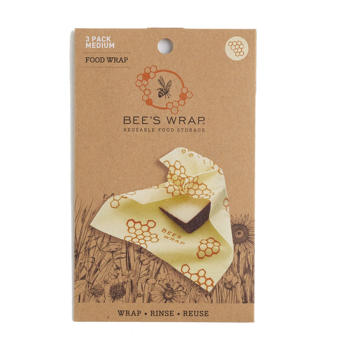 Bee's Wrap Wraps Medium - Set of 3 / Honeycomb Design