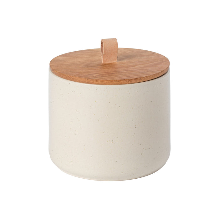 Casafina Pacifica Vanilla Canister with oak lid - 20cm