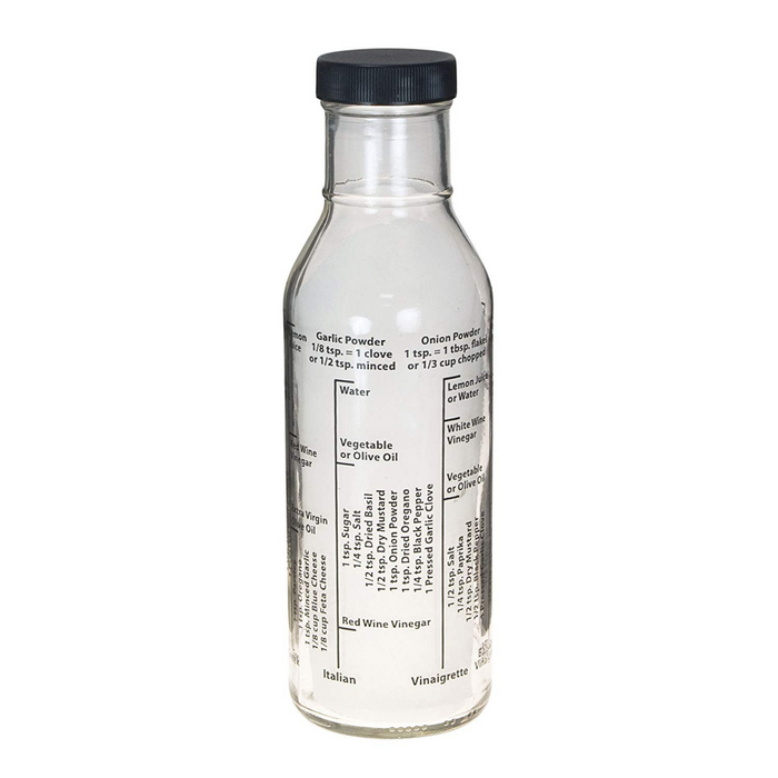 Glass Salad Dressing Bottle with Silk-screened Recipes