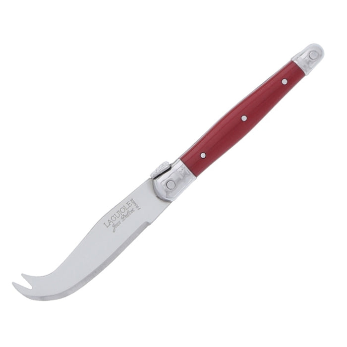 Laguiole Dubost Mini Fork-Tipped Cheese Knife - Red