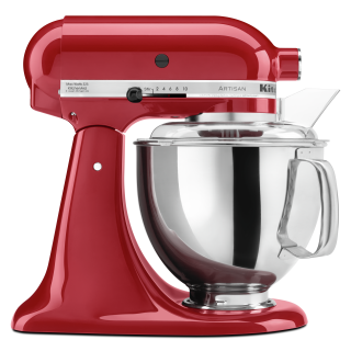 KitchenAid Artisan レッド ステンレスボウル付き4.8L KitchenAid® Artisan 5 Quart / 4.7L Stand Mixer - Empire Red — Cookery
