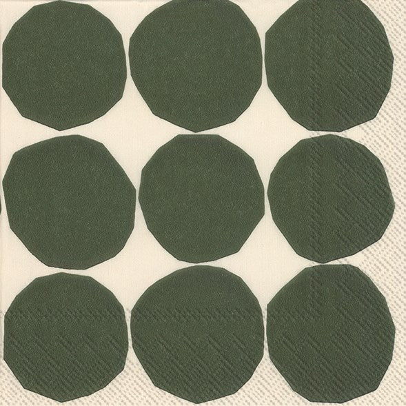 Marimekko Paper Lunch Napkins - KIVET white green