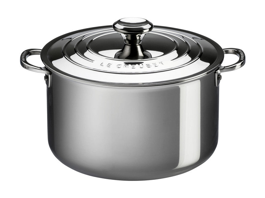 Le Creuset Signature Stainless Steel Stockpot with Lid - 10.4L