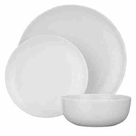 LSA Dining Set - 12 Piece, White Coupe