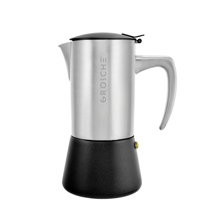 Grosche Milano Steel Espresso Maker - Brushed / 10-Cup / 16.9 fl. oz