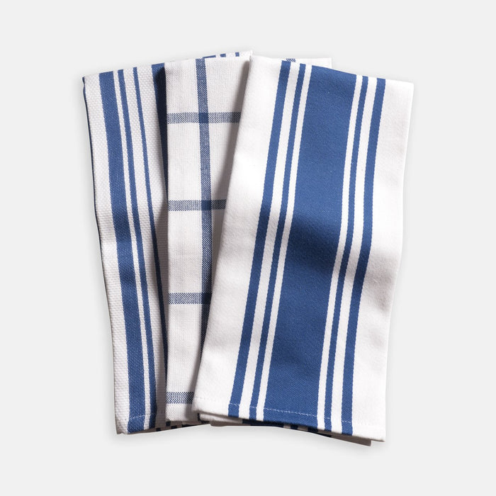 KAF Home Ensemble de 3 serviettes pour garde-manger - Bleu