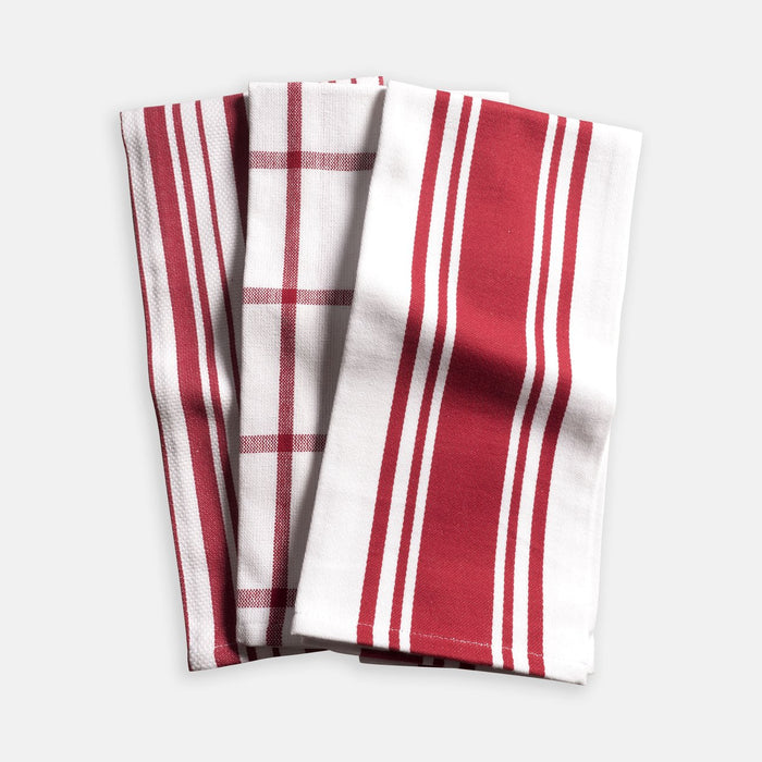 KAF Home Set of 3 Pantry Towels - Cherry