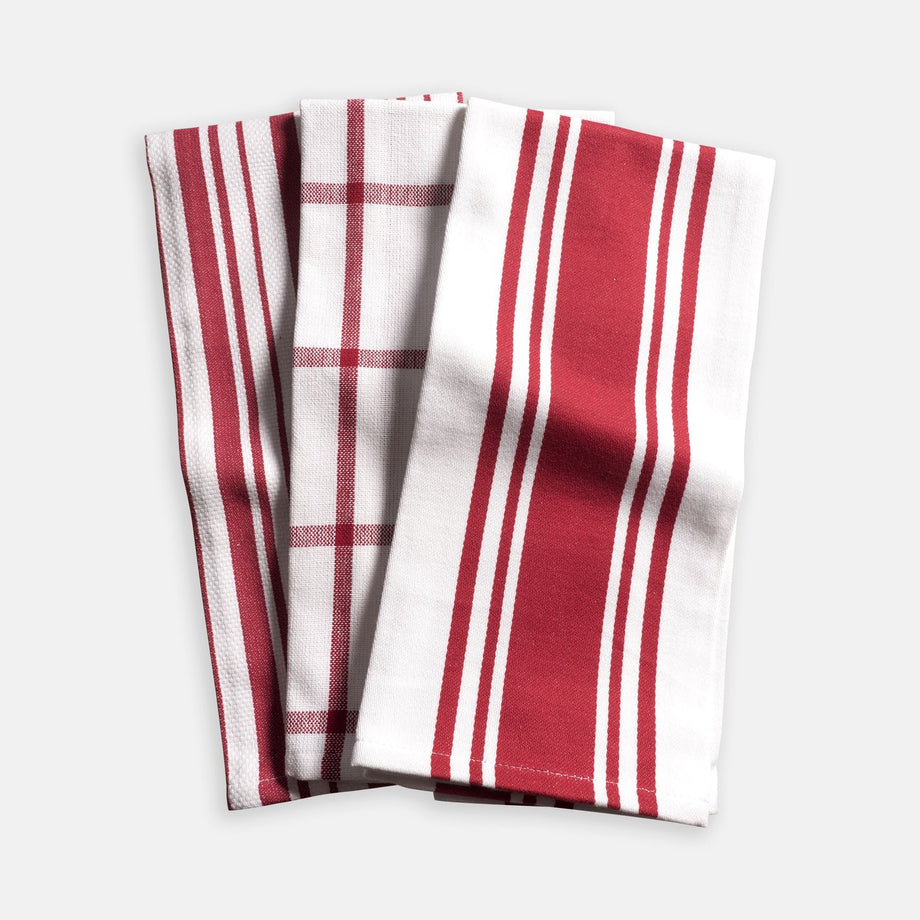 KAF Home Lot de 3 Serviettes Garde-Manger - Cerise