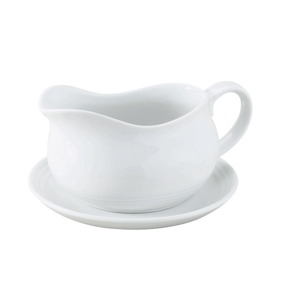 HIC White Gravy Boat with Saucer