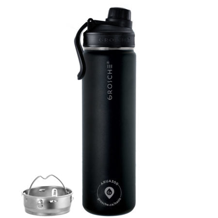 Grosche OASIS Fruit Infusion Insulated Water Flask - Black