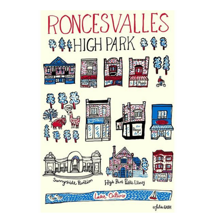 Roncesvalles High Park Tea Towel