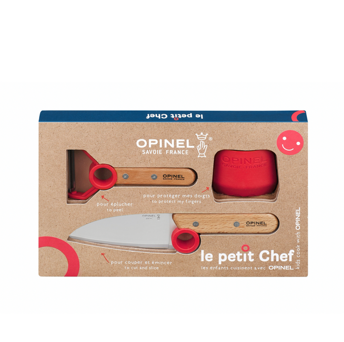 Opinel LE PETIT CHEF - Knife, Peeler and Finger Protector Kids Box Set