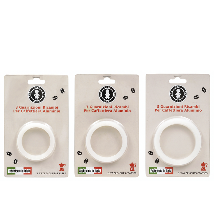 Sara Stovetop Espresso Replacement Washers - 3 Cup