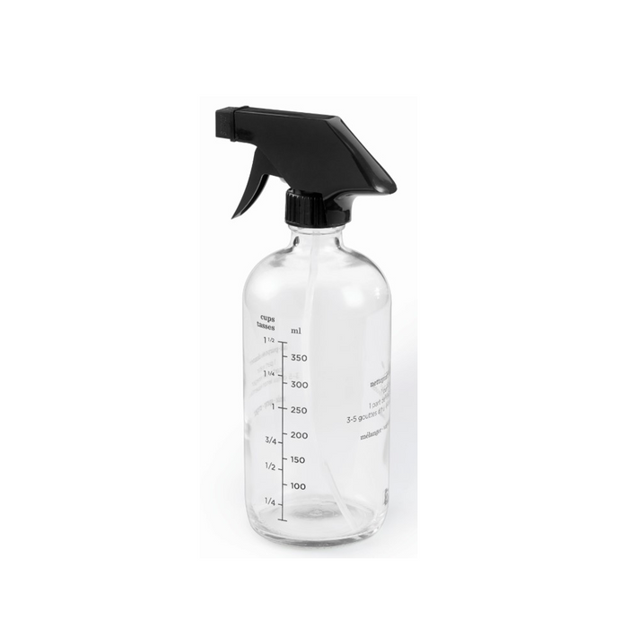 Ricardo Glass Spray Bottle with Cleaning Recipe