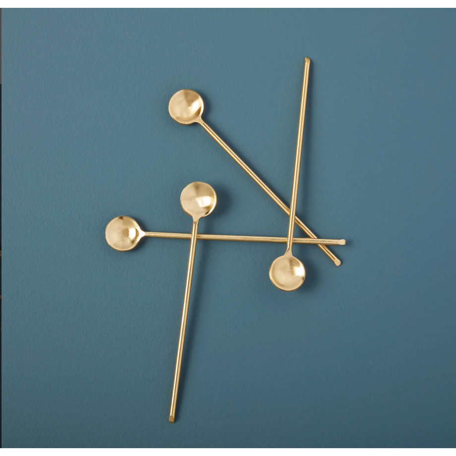 Cuillères dorées Be Home - Longues et fines