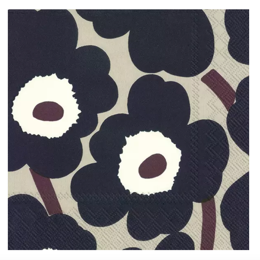 Marimekko Déjeuner serviette - Linge bleu UNIKKO