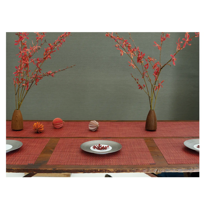 Chilewich Table Mats - Basketweave / Rectangle / Pomegranate