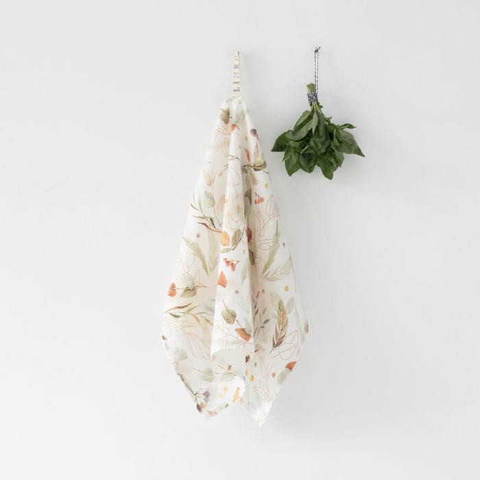 Linen Tales Linen Tea Towel - Leaves